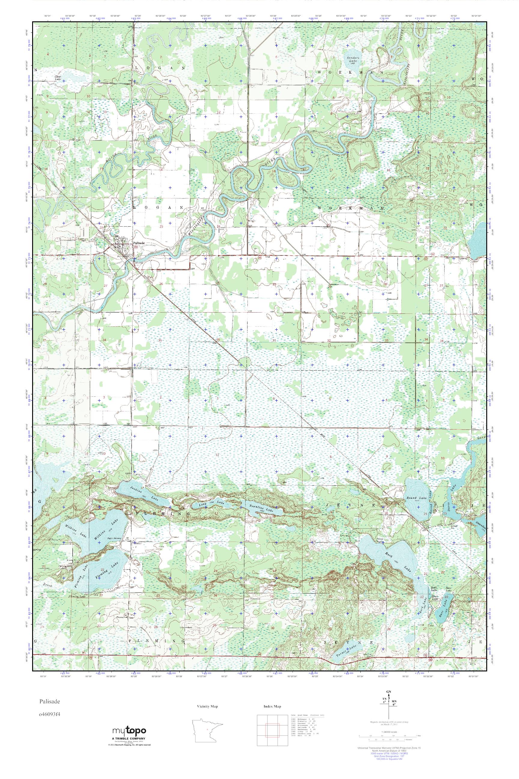 MyTopo Palisade, Minnesota USGS Quad Topo Map