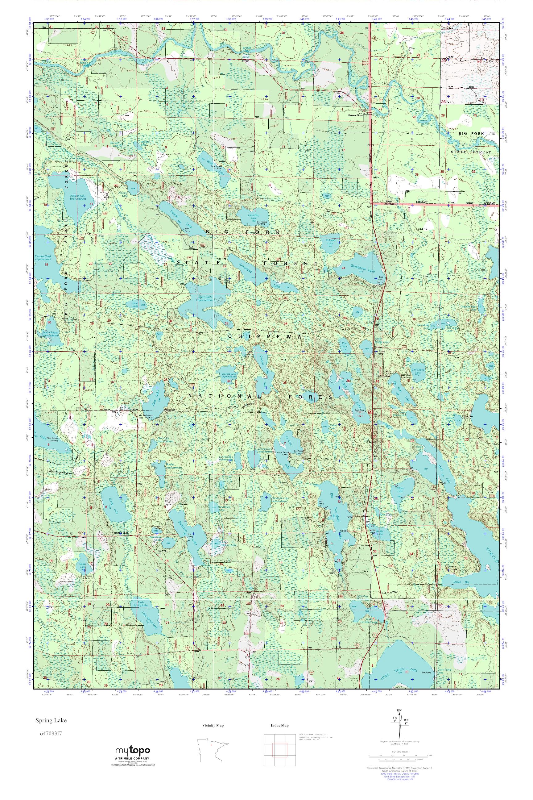 MyTopo Spring Lake, Minnesota USGS Quad Topo Map