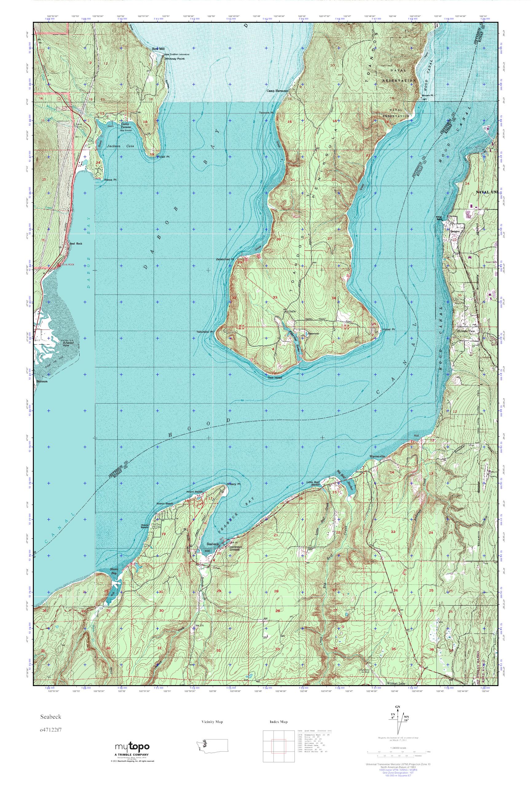 MyTopo Seabeck, Washington USGS Quad Topo Map