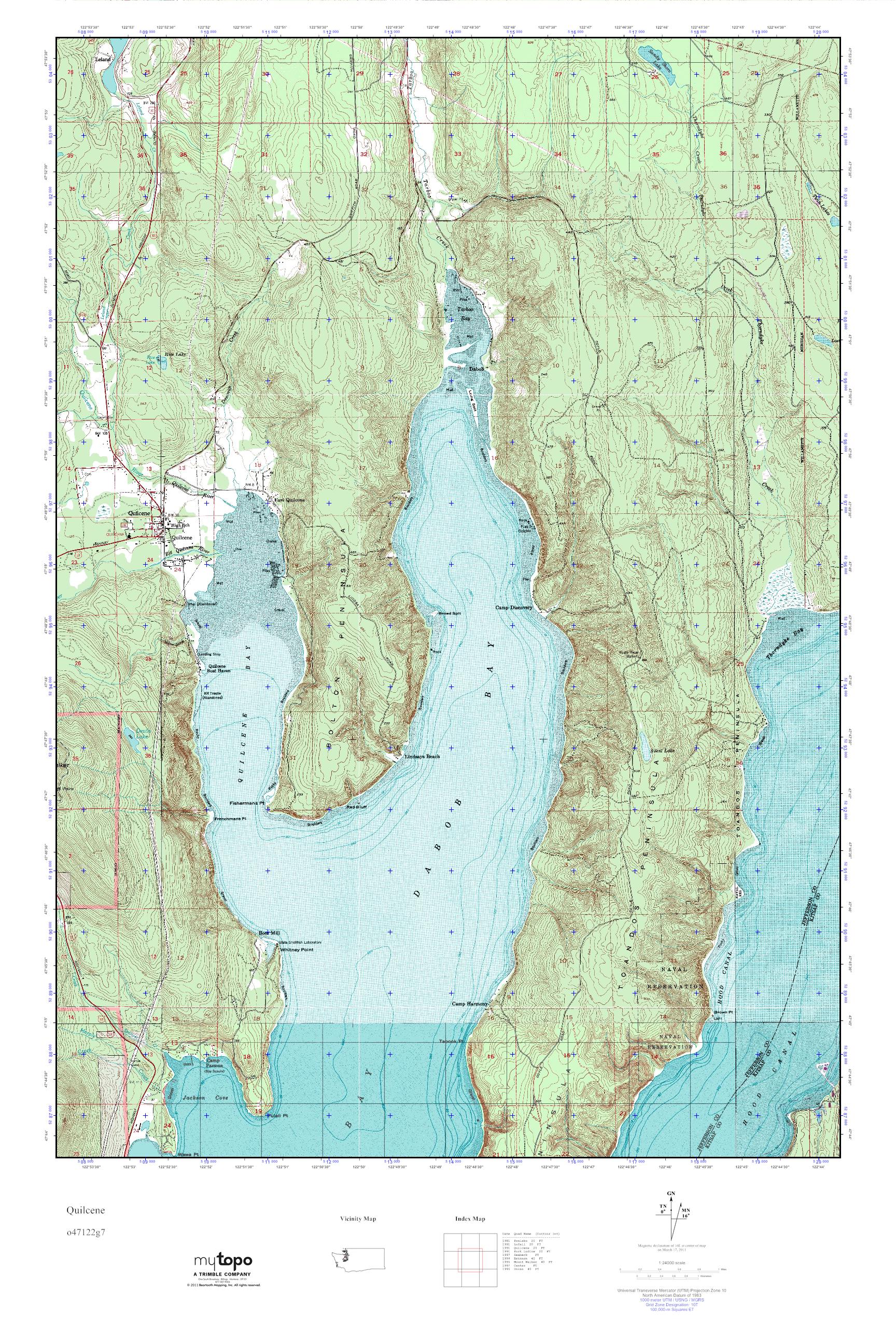 MyTopo Quilcene, Washington USGS Quad Topo Map