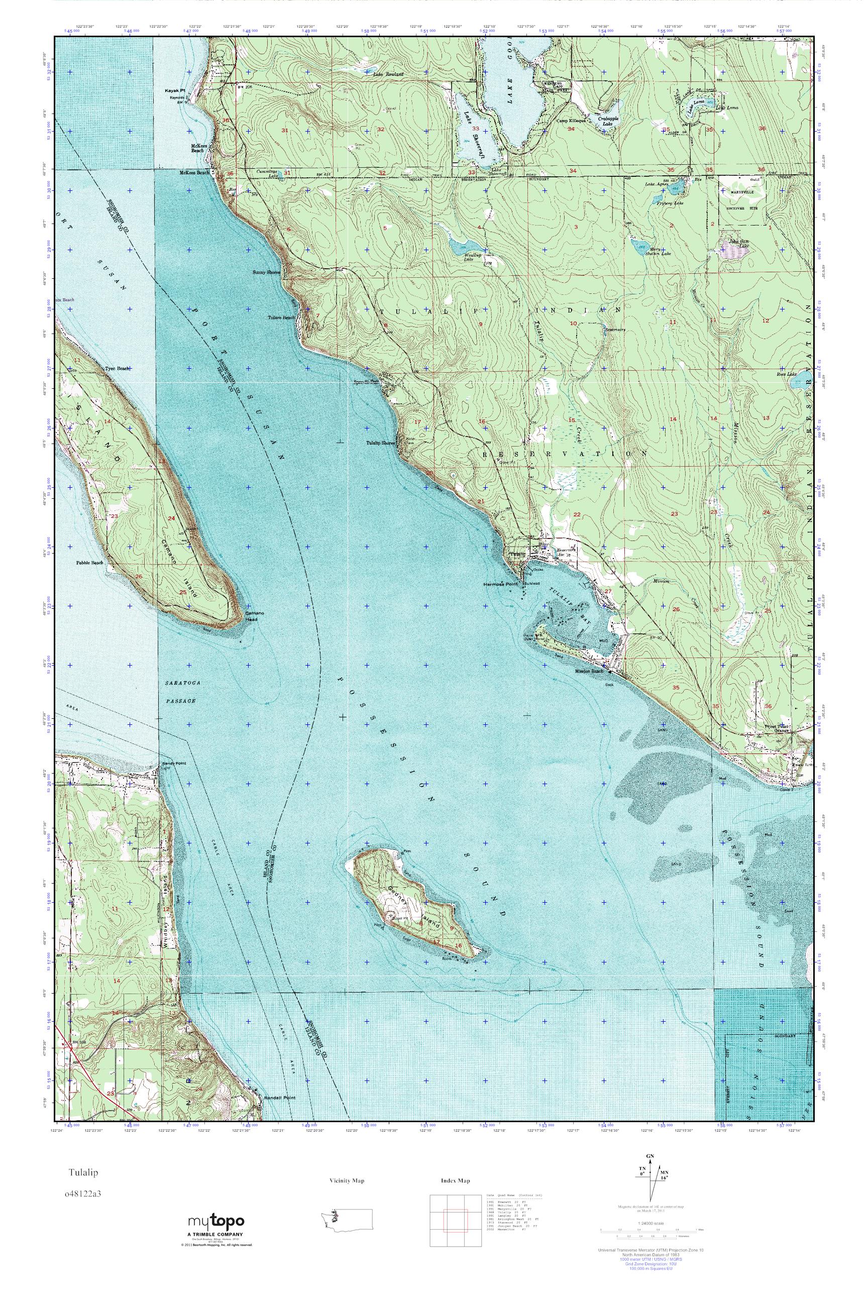 MyTopo Tulalip, Washington USGS Quad Topo Map
