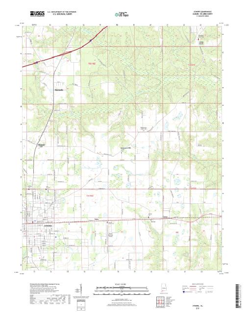 MyTopo Atmore, Alabama USGS Quad Topo Map