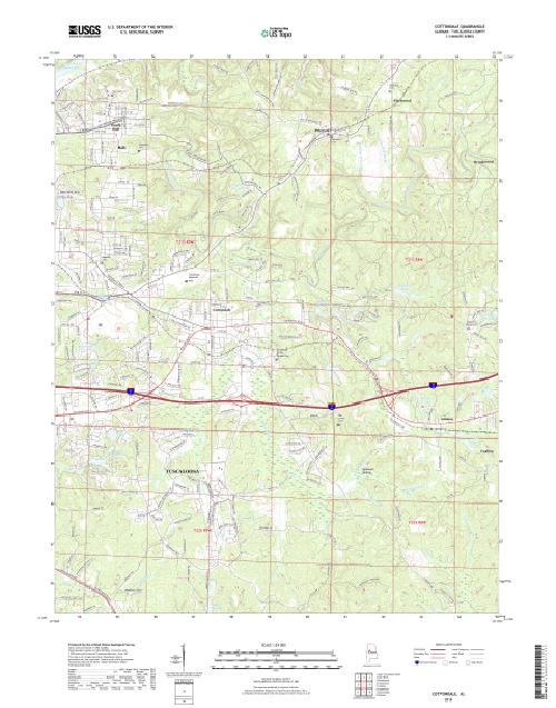 MyTopo Cottondale, Alabama USGS Quad Topo Map