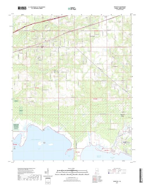 MyTopo Grand Bay, Alabama USGS Quad Topo Map