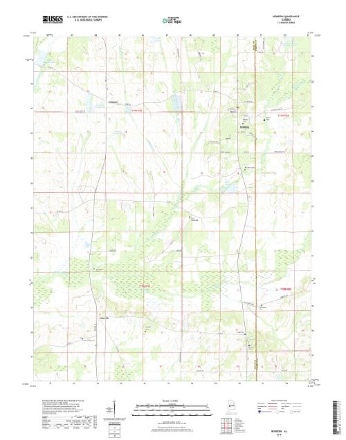MyTopo Newbern, Alabama USGS Quad Topo Map