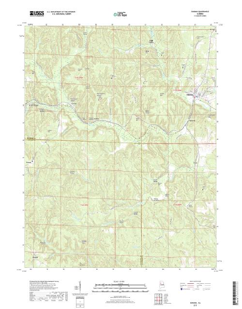 MyTopo Oakman, Alabama USGS Quad Topo Map