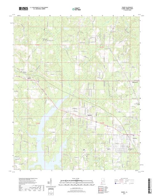 MyTopo Semmes, Alabama USGS Quad Topo Map