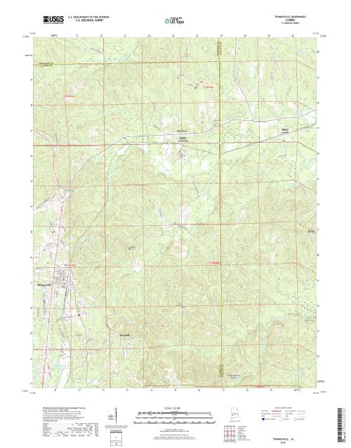 MyTopo Thomasville, Alabama USGS Quad Topo Map