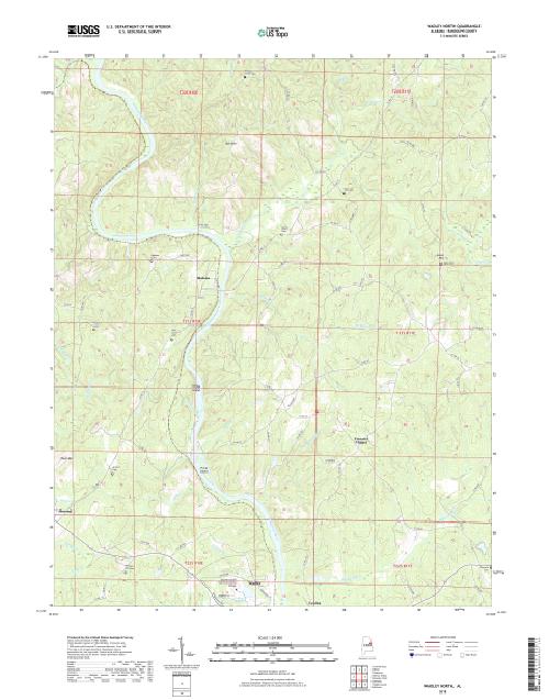 MyTopo Wadley North, Alabama USGS Quad Topo Map