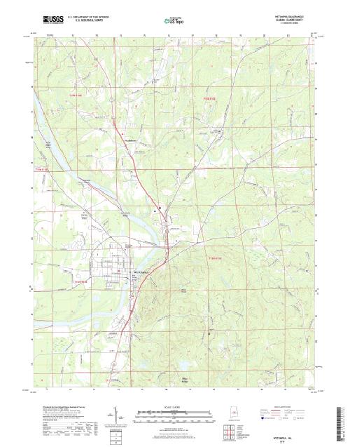MyTopo Wetumpka, Alabama USGS Quad Topo Map