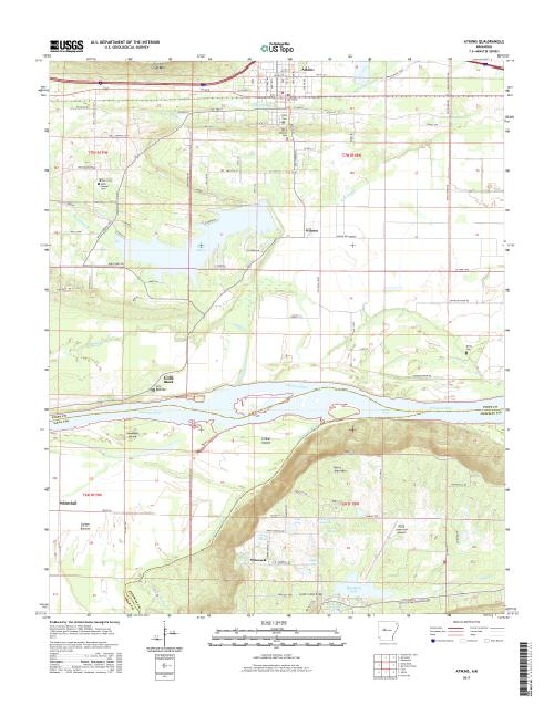 MyTopo Atkins, Arkansas USGS Quad Topo Map