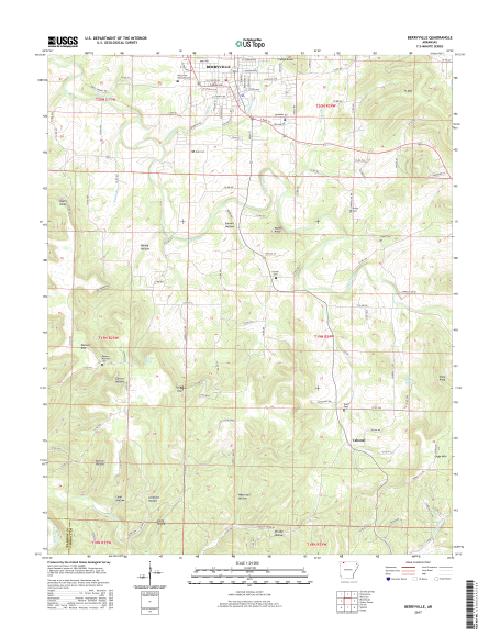 MyTopo Berryville, Arkansas USGS Quad Topo Map