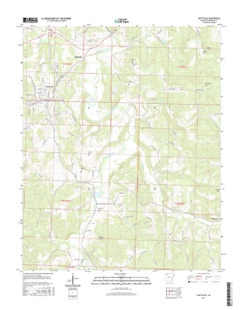 MyTopo Huntsville, Arkansas USGS Quad Topo Map