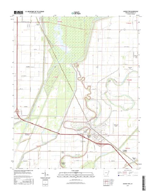 MyTopo Marked Tree, Arkansas USGS Quad Topo Map