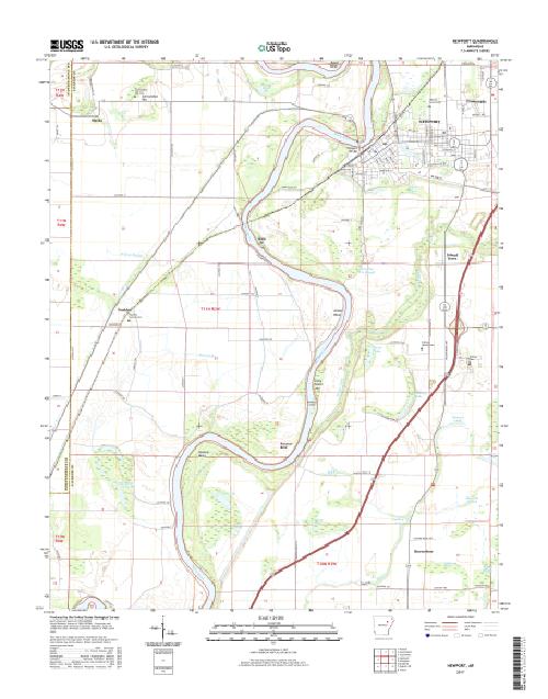 MyTopo Newport, Arkansas USGS Quad Topo Map