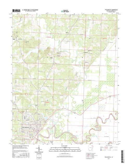 MyTopo Pocahontas, Arkansas USGS Quad Topo Map
