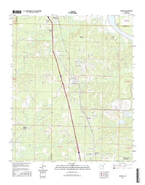 MyTopo Redfield, Arkansas USGS Quad Topo Map