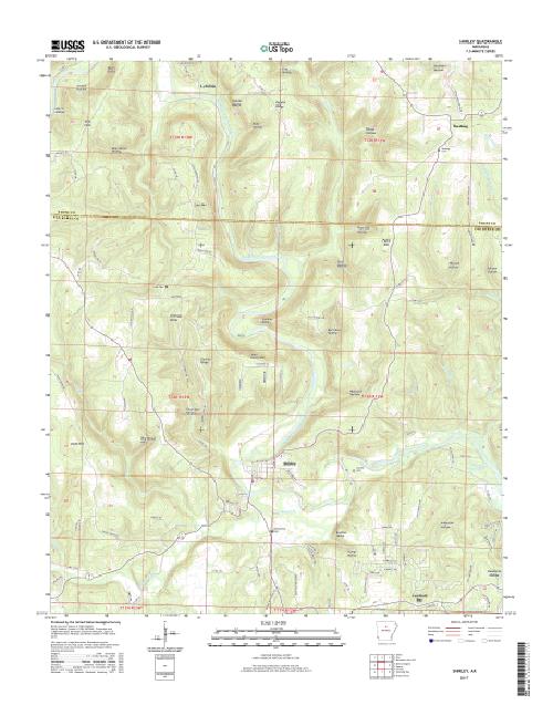 MyTopo Shirley, Arkansas USGS Quad Topo Map