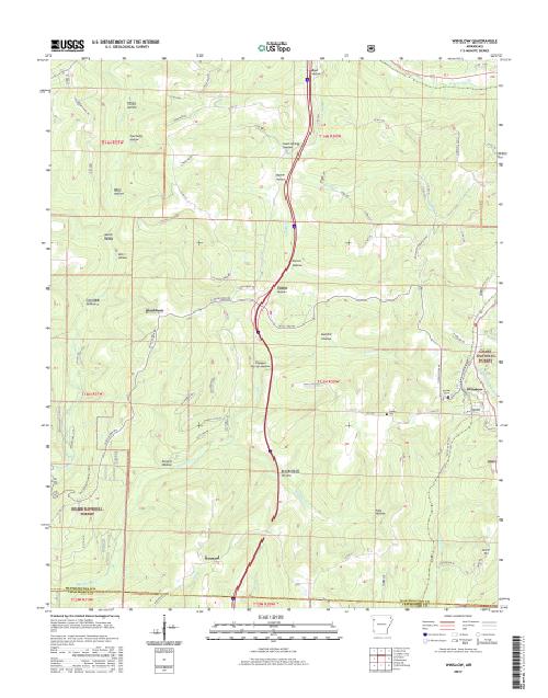 MyTopo Winslow, Arkansas USGS Quad Topo Map