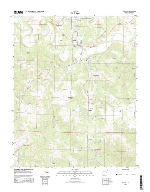 MyTopo Yellville, Arkansas USGS Quad Topo Map
