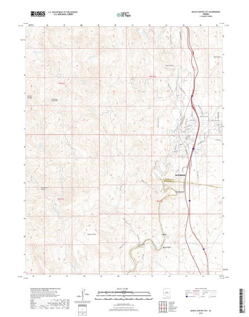 MyTopo Black Canyon City, Arizona USGS Quad Topo Map