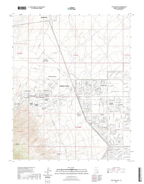MyTopo Fort Huachuca, Arizona USGS Quad Topo Map