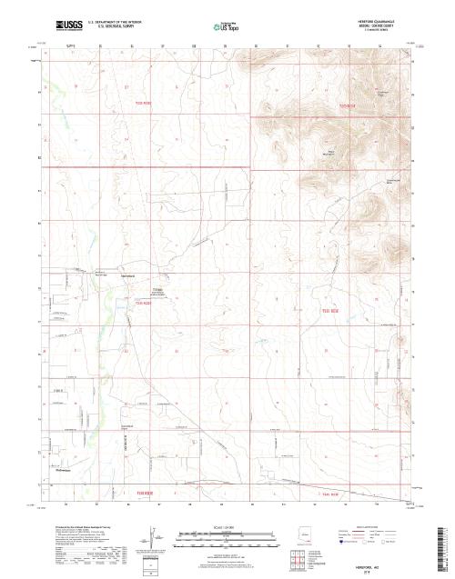 MyTopo Hereford, Arizona USGS Quad Topo Map