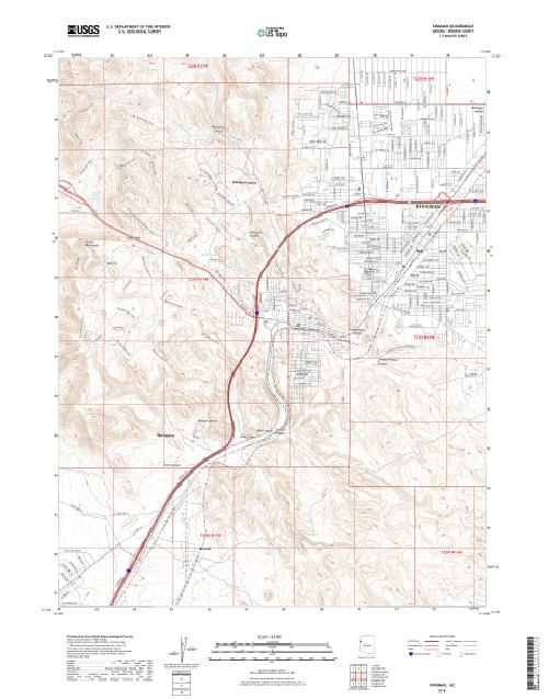 MyTopo Kingman, Arizona USGS Quad Topo Map