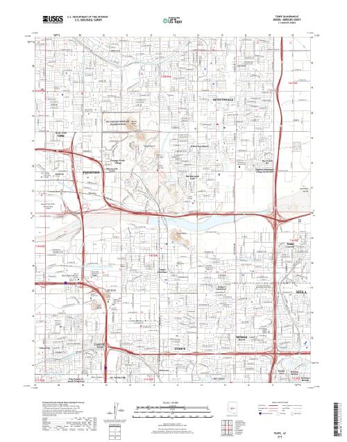 MyTopo Tempe, Arizona USGS Quad Topo Map