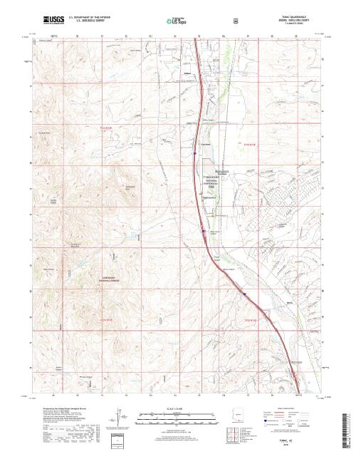 MyTopo Tubac, Arizona USGS Quad Topo Map