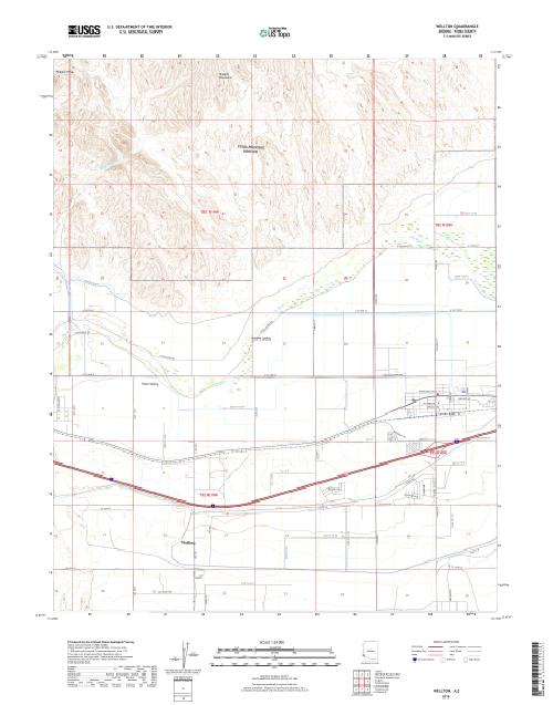 MyTopo Wellton, Arizona USGS Quad Topo Map