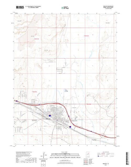 MyTopo Winslow, Arizona USGS Quad Topo Map