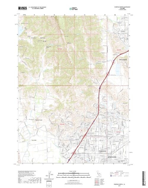 MyTopo Fairfield North, California USGS Quad Topo Map
