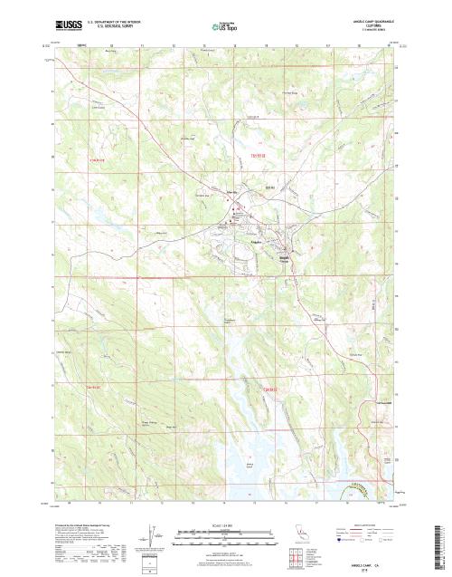 MyTopo Angels Camp, California USGS Quad Topo Map