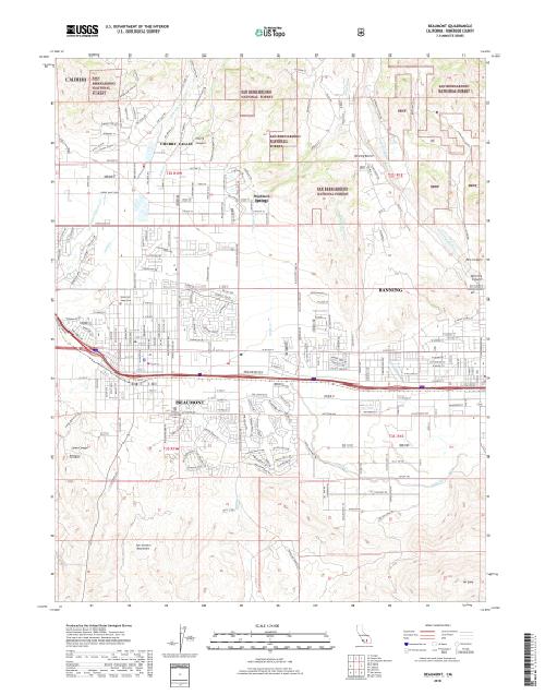 MyTopo Beaumont, California USGS Quad Topo Map