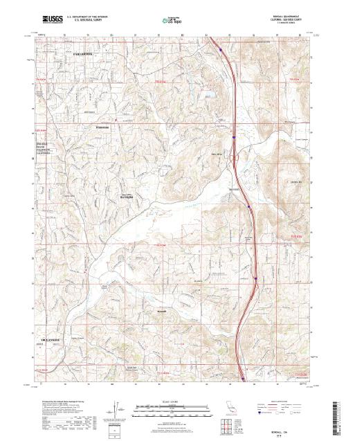 MyTopo Bonsall, California USGS Quad Topo Map