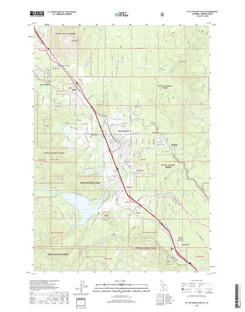 MyTopo City Of Mount Shasta, California USGS Quad Topo Map