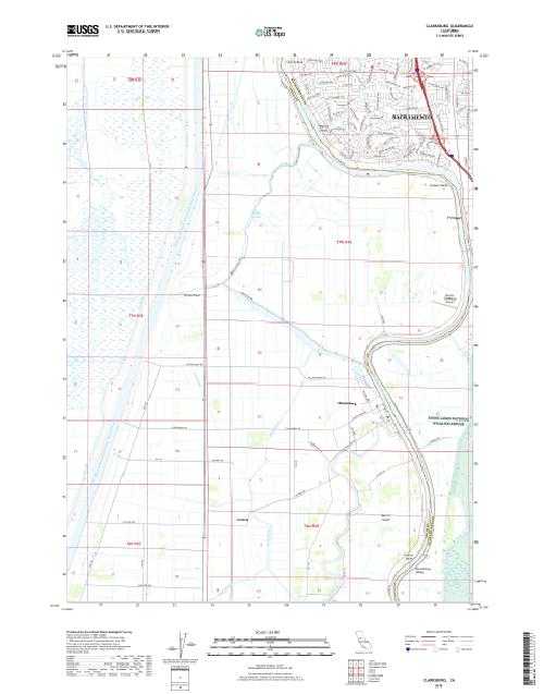 MyTopo Clarksburg, California USGS Quad Topo Map