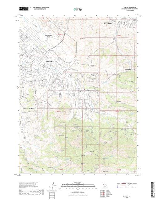 MyTopo Clayton, California USGS Quad Topo Map