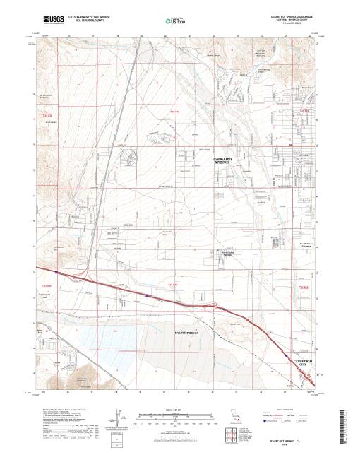 MyTopo Desert Hot Springs, California USGS Quad Topo Map