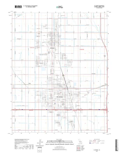 MyTopo El Centro, California USGS Quad Topo Map