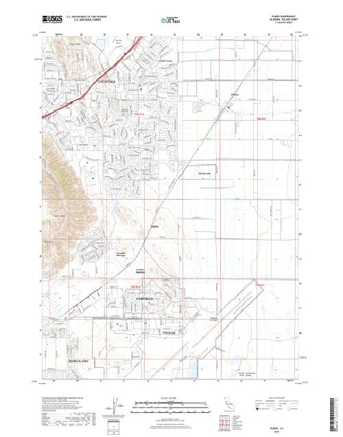 MyTopo Elmira, California USGS Quad Topo Map