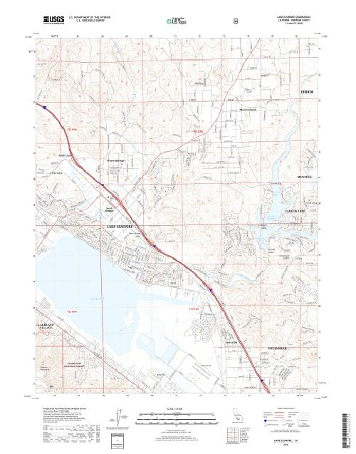 MyTopo Lake Elsinore, California USGS Quad Topo Map