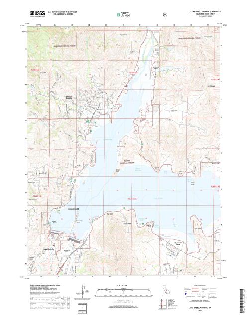 MyTopo Lake Isabella North, California USGS Quad Topo Map