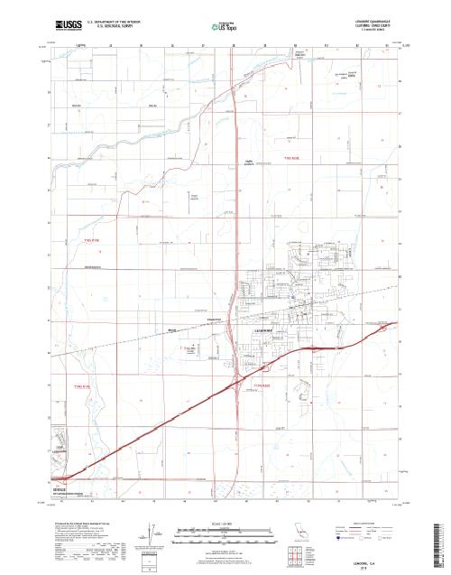 MyTopo Lemoore, California USGS Quad Topo Map