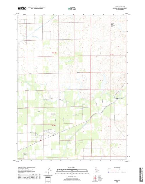 MyTopo Linden, California USGS Quad Topo Map