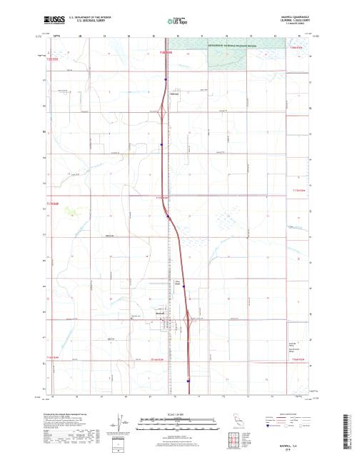 MyTopo Maxwell, California USGS Quad Topo Map