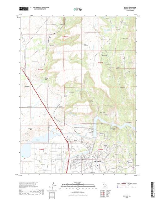 MyTopo Oroville, California USGS Quad Topo Map