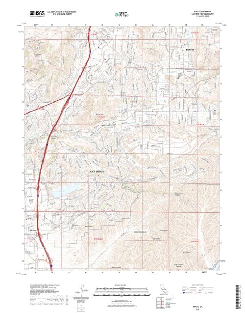 MyTopo Poway, California USGS Quad Topo Map