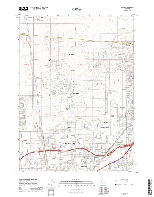 MyTopo Rio Linda, California USGS Quad Topo Map
